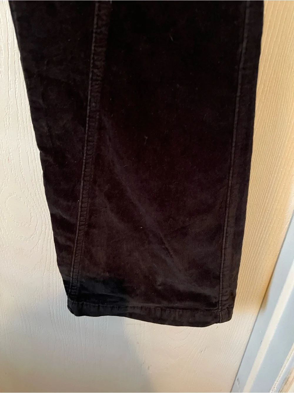 Free People Womens Velvet Flare Pants  Black Fall Gothic Boho Sz 6
